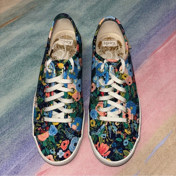 Women's Keds x Rifle Paper Co. Kickback Sneaker size 7 - Picture 2 of 8